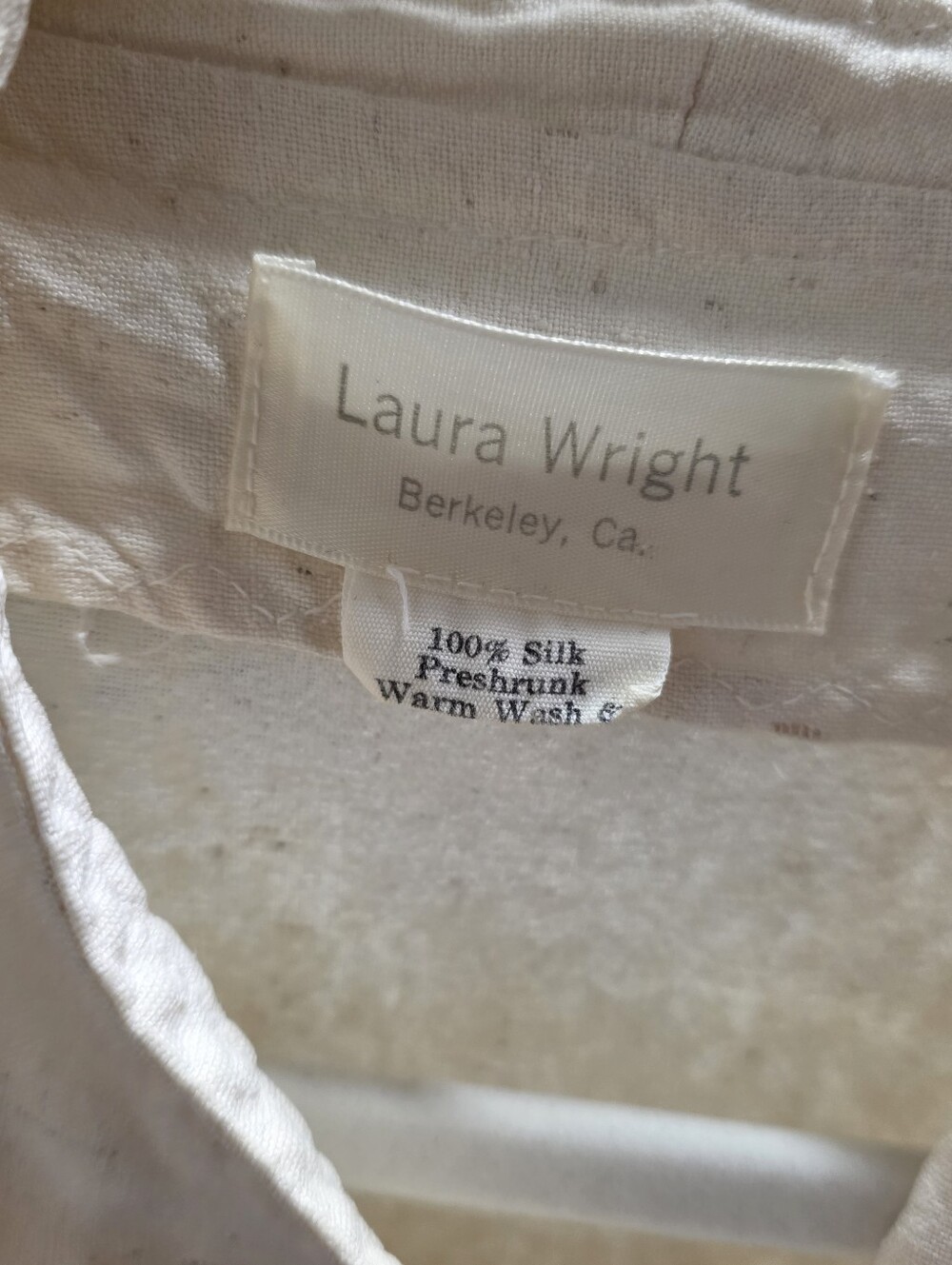 Laura Wright Berkeley 100% Silk Blouse - Asymmetrical Button Front - Picture 4 of 5